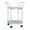 white, variant on yotijay 2 Tier Round Side Table Metal 2 Tier Serving Trolley with Wheels for ,Office black
