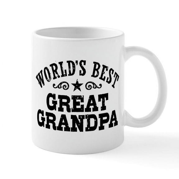 CafePress - World's Best Great Grandpa Mug - 11 oz Ceramic Mug - Novelty Coffee Tea Cup
