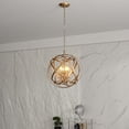 thumbnail image 5 of The Lighting Store Benita 4-Light Spray painted Yellow-ish Gold Crystal Chandelier, 5 of 5