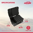 thumbnail image 3 of SKB Microphone Hard Case, 24-Slot Foam Interior with Cable Storage and Wheels, 3 of 9