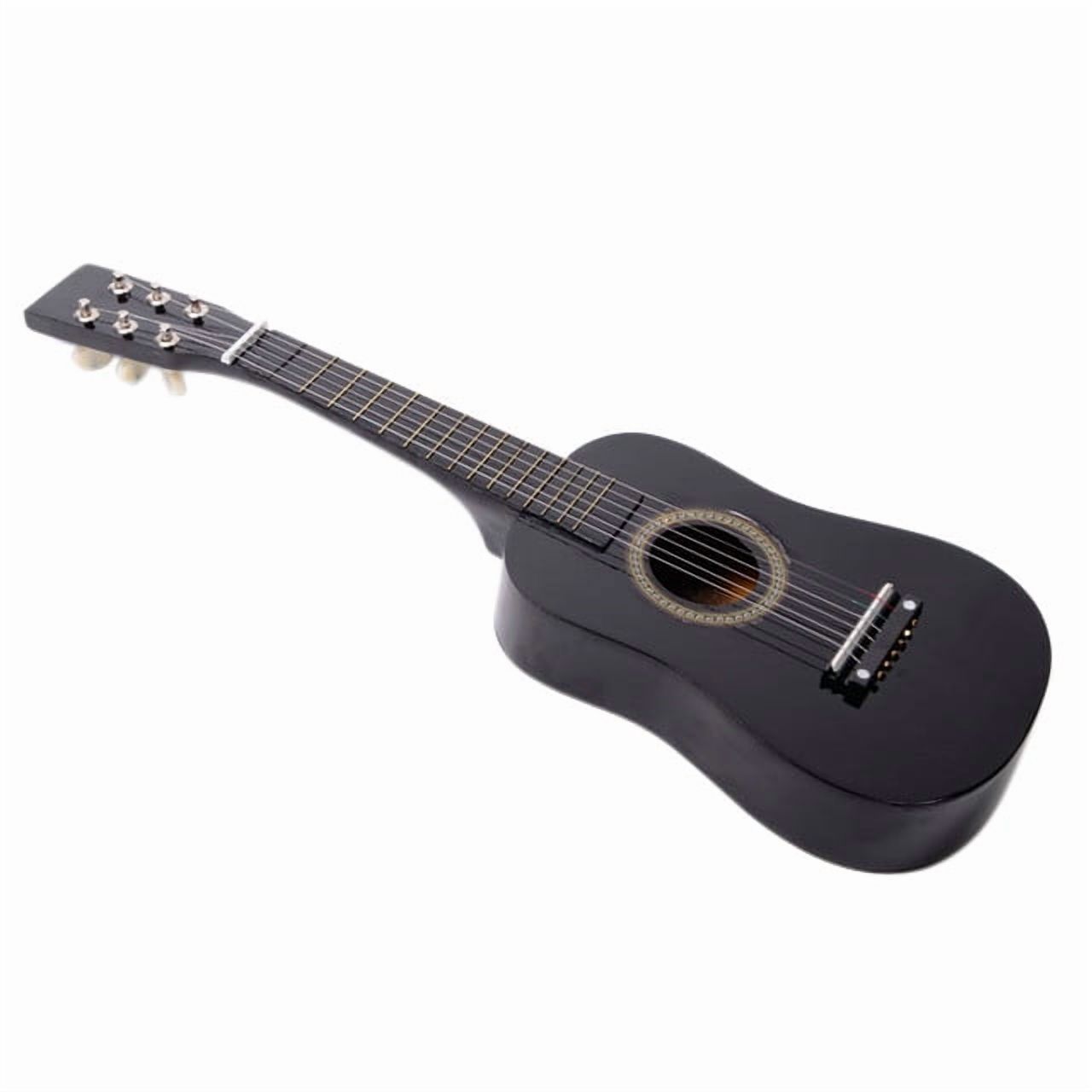 23" Acoustic Guitar Pick Strings Beginner Guitar Starter Kit with Strings & Pick for Kids Adult, Black