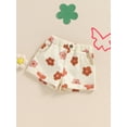 thumbnail image 5 of FEORJGP Kids Toddler Girls Denim Shorts 6M 12M 18M 2T 3T 4T Infant Baby Summer Elastic Waist Shorts Strawberry Floral Print Jean Shorts with Pockets Ln Cute Casual Clothes for Daily Vacation, 5 of 6