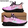 thumbnail image 1 of Zapatos planos de plataforma ligeros para mujer, zapatillas de malla con diseño degradado de jeringa de enfermera de dibujos animados, nuevo estilo, 1 of 6