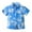 Blue, variant on ZACPNCV Boy's Hawaiian Shirts Short Sleeve Print Button Down Dress Shirt Tops for Kids Blue 10-11 Years