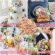 thumbnail image 5 of 200 piezas de adornos de flores artificiales de seda, miniflores, corona DIY para vacaciones, boda, fiesta, decoración del hogar, 2,5 cm, 5 of 5