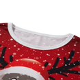 thumbnail image 4 of Family Christmas Pajamas Matching Sets Long Sleeve Deer Snowflake Print Pullover + Pants Set for Kids Adult, 4 of 6