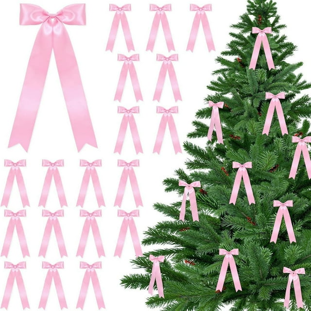 Danhjin Pink Bow Satin Bows Are for Gift Wrapping And Decorations To Add A Romantic