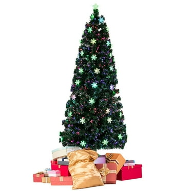 BaytoCare 7FT Preli Christmas Pine Tree 290 Tips, Artificial Xmas Tree w/ Solid Metal Legs, Green