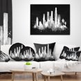 thumbnail image 4 of Designart Los Angeles Dark Silhouette - Cityscape Painting Throw Pillow - 18x18, 4 of 5