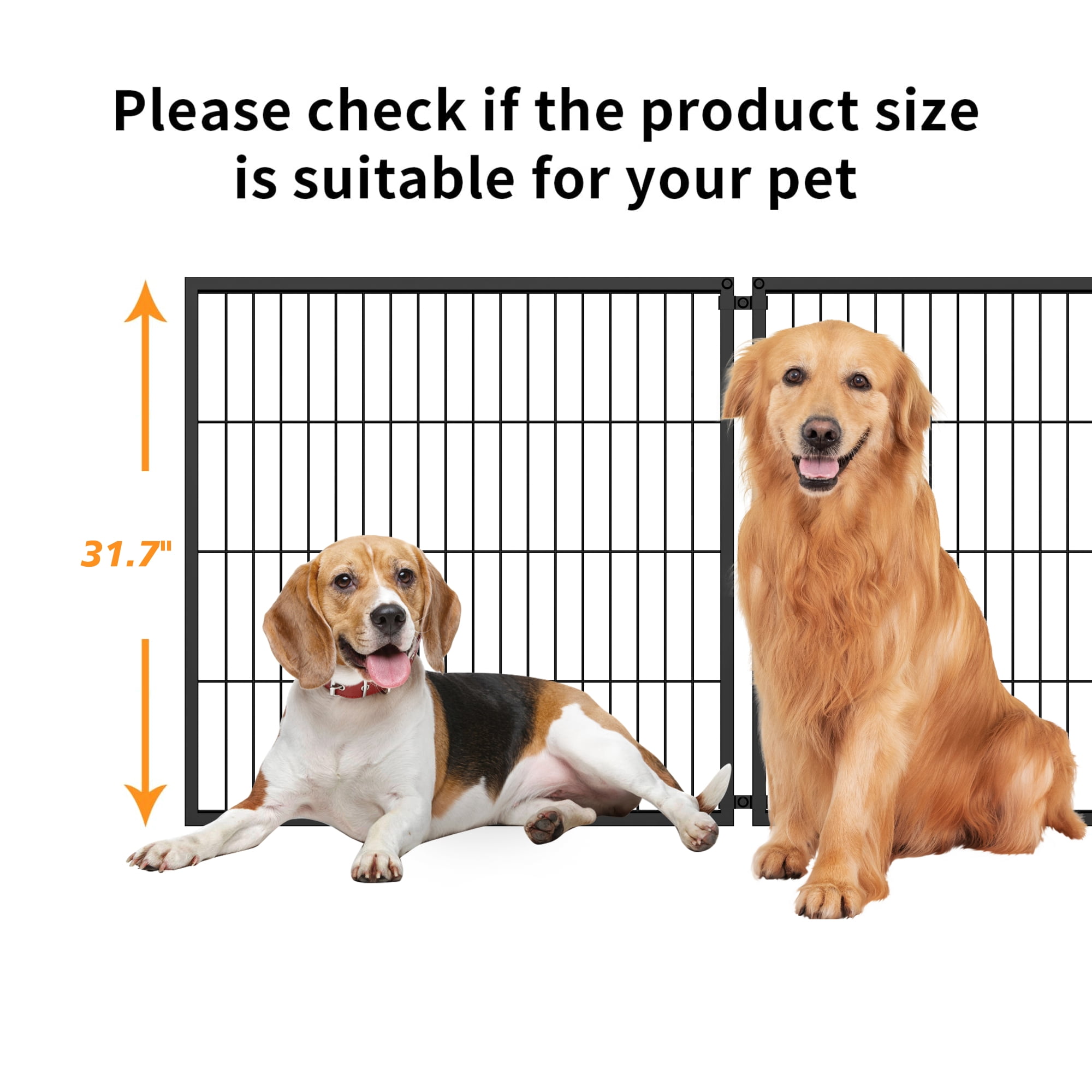 Jopath 63.7" Indoor Dog Cage with Top Pet Cage Dog Kennel for Medium Dogs Puppy Dog Playpen Black 63.7"L x 34.2"W x 31.7"H