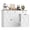 White, variant on Hiphuta Trash Can Buffet Cabinet Fits 13 Gallon, 47"W Farmhouse Credenza Sideboard with Hidden Garbage Can Cabinet for Dining and Living Room, White