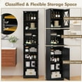 thumbnail image 5 of Giantex 67" Tall Bathroom Cabinet, Floor Storage Cabinet w/Acrylic Door & Adjustable Shelves, Black, 5 of 9