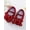 Red, variant on Baby Girls Mary Jane Flats with Bowknot Soft Sole Cotton Princess Wedding Dress Shoes with Heart Print Prewalkers Crib Shoes for 0-12M