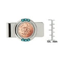 thumbnail image 2 of American Coin Treasures France Two Euro Men's Money Clip with Genuine Turquoise Stones - Silver Tone, 2 of 3