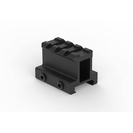 Monstrum Lockdown V3 Picatinny Riser Mount with Recoil Stop Base | 1.5 inch Length | High Profile
