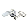 thumbnail image 3 of Cerradura tubular de panel de aleación de zinc para puerta de armario con llave de socket cuadrada tono plateado, 3 of 3