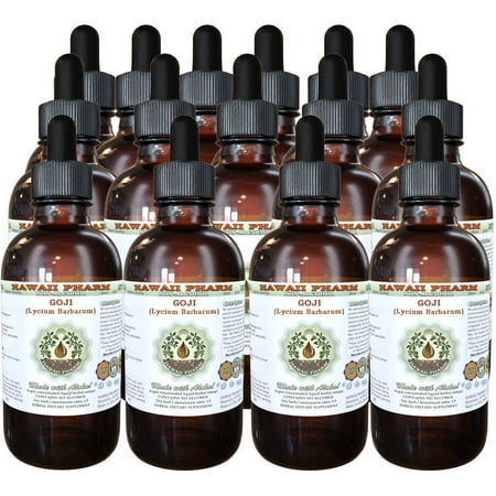 Goji (Lycium Barbarum) Glycerite, Organic Dried Berry Alcohol-Free Liquid Extract, Gou Qi Zi, Glycerite Herbal Supplement 15x4 oz