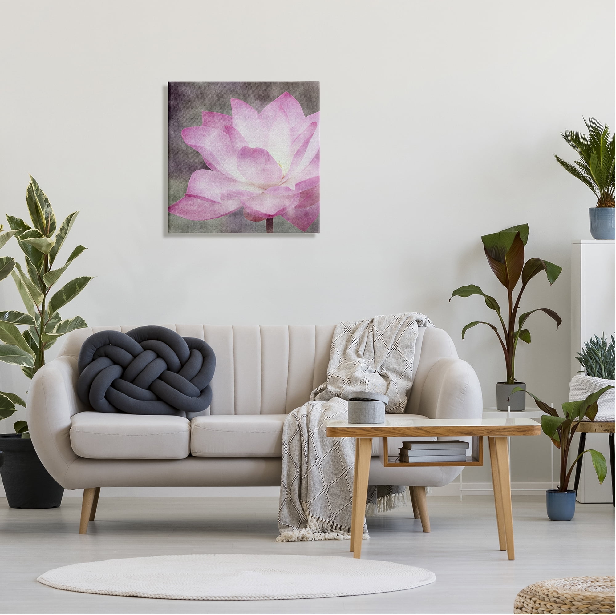 Stupell Industries Purple Pond Lily Botanical & Floral Painting Gallery Wrapped Canvas Print Wall Art, 24 x 24