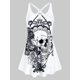 thumbnail image 1 of Más el tamaño de la impresión del cráneo del entrecruzamiento Tank Top Rosegal  Camisetas sin mangas de talla grande, 1 of 5