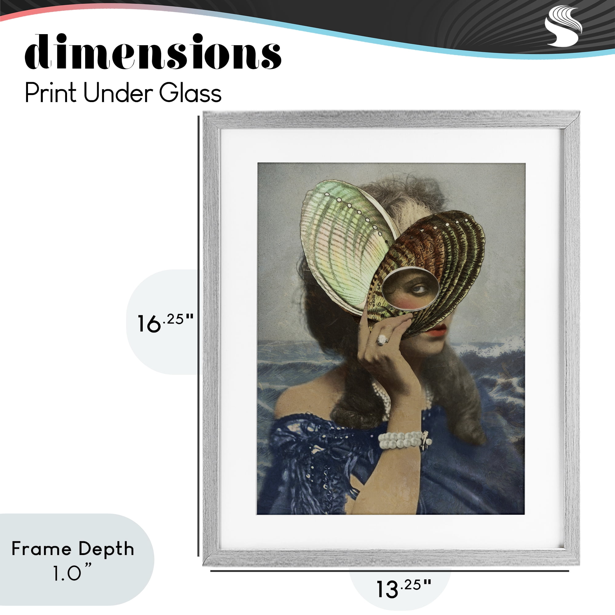 Stupell Industries Portrait of Naturalist Gray Framed Print Under Glass, design by Victoria Barnes