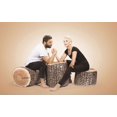 thumbnail image 3 of Gouchee Home Dotcom Cuba– Pouf rond en polyester suédé doux avec billes de polystyrène, siège d'appoint léger et élégant pour salon, chambre à coucher ou dortoir, 3 of 6