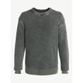 thumbnail image 5 of No Boundaries Men's & Big Men's Thermal Stitch Crewneck Sweater, Midweight, Sizes XS-3XL, 5 of 5