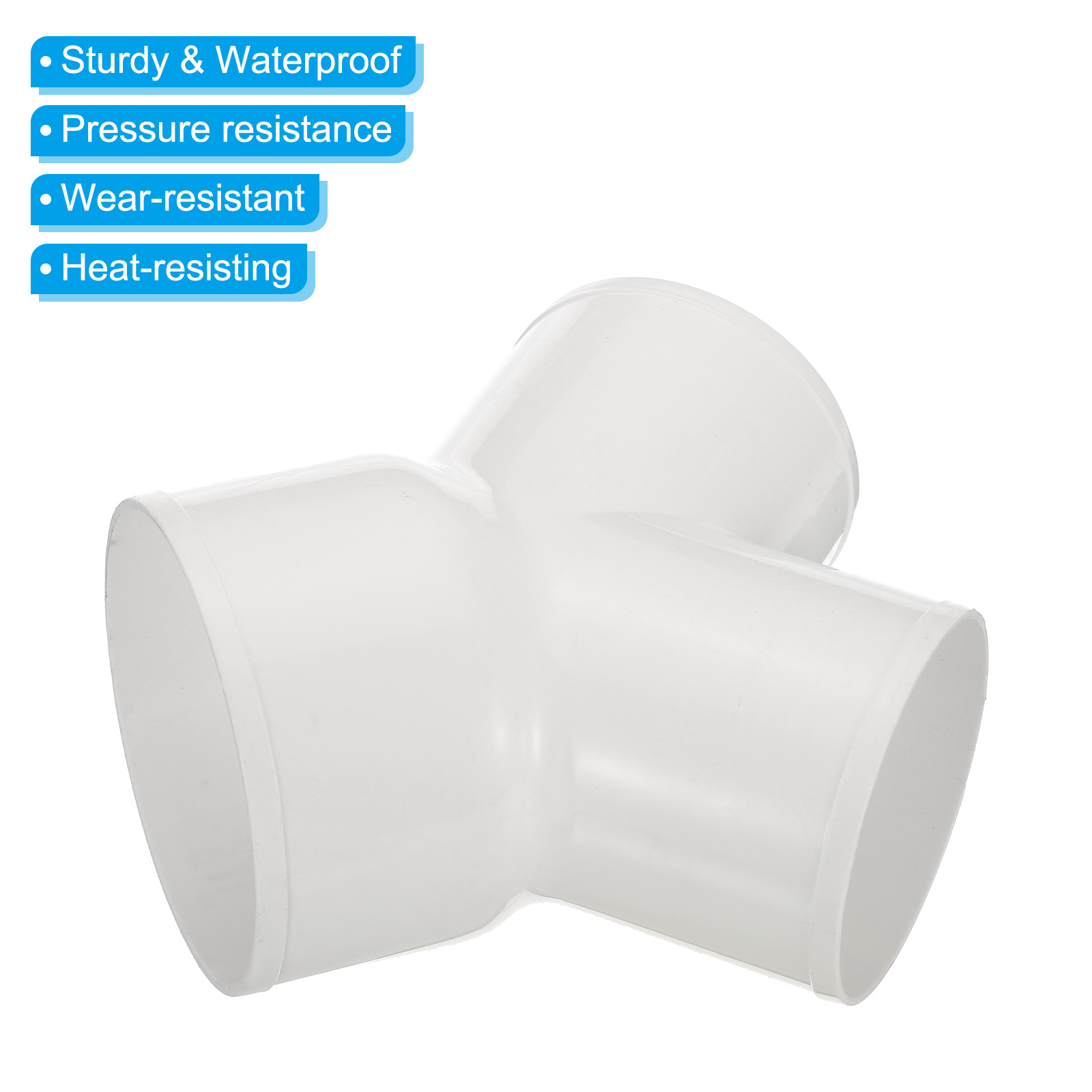 3 Way Duct Splitter Reducer, Y Fitting Air Vent Duct Connector Hose Exhaust Pipe Adapter , 4" to 3"
