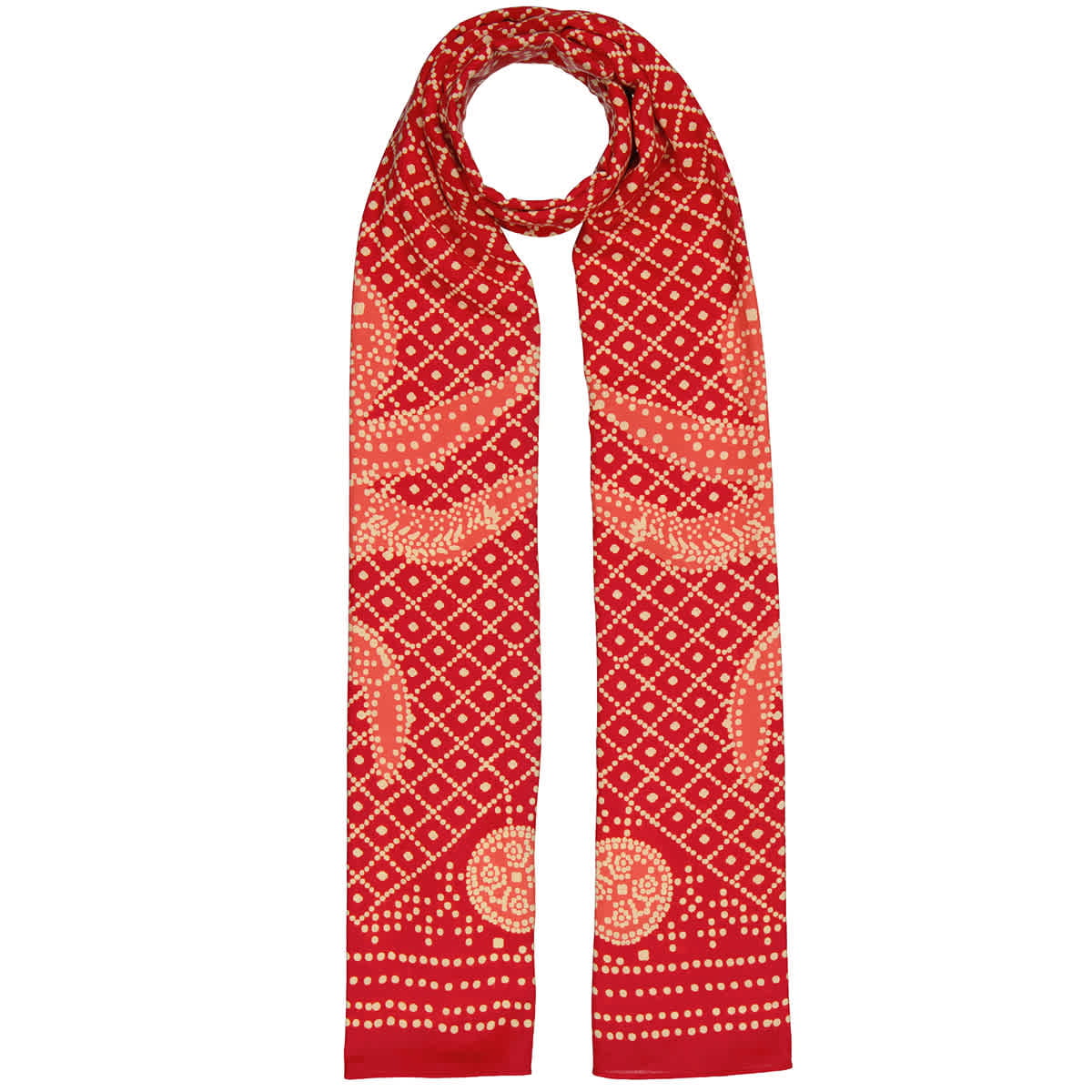 Tory Burch Crab Print Cotton Scarf - Red 