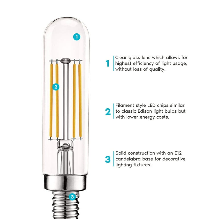 Luxrite Vintage LED Tube, 5W=60W, 3000K Soft White, Dimmable Luxrite Vintage LED Tube, 5W=60W, 3000K Soft White, Dimmable
