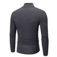thumbnail image 6 of Krdevn Mens Shirts - Male Winter Warm High Collar Thermal Underwear Men Basic Plain T Shirt Blouse Pullover Long Sleeve Top,Mens Fall Shirts,Color:Dark Gray,Size:XL, 6 of 6
