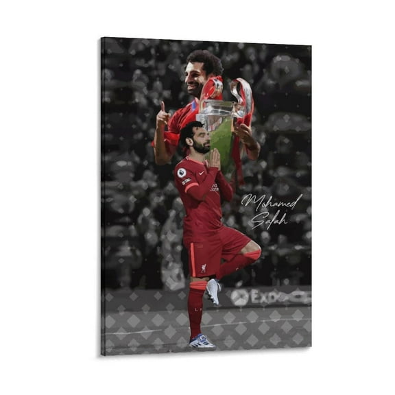 Mo Salah Canvas Poster Painting On Canvas Wall Art Poster Scroll Picture Print Living Room Walls Decor Home Posters 20x30inch(50x75cm)