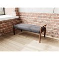 thumbnail image 5 of Pemberly Row Waiting Reception 2 Seat Bench Wood Frame in Gray, 5 of 5