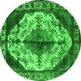 thumbnail image 1 of Ahgly Company Indoor Round Oriental Green Industrial Area Rugs, 3' Round, 1 of 4