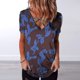 thumbnail image 2 of Camiseta de manga corta con cuello en V y estampado de moda para mujer Pompotops hkajfhjk462765, 2 of 5