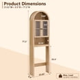 thumbnail image 3 of SinCiDo Arched Over The Toilet Storage Cabinet, Modern Bathroom Shelf Over Toilet with Acrylic Doors, Wooden Bathroom Space Saver Organizer above Toilet with Adjustable Shelf, 3 of 8
