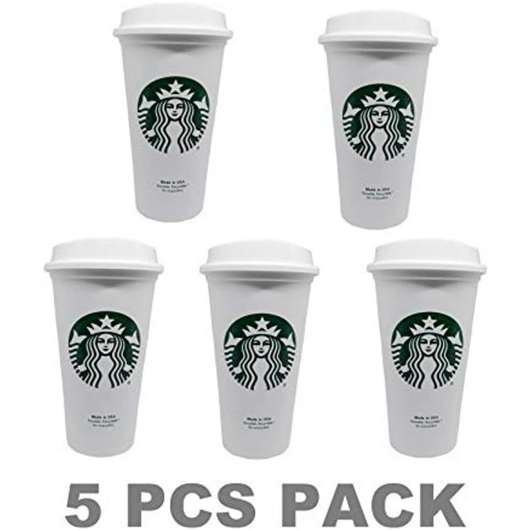 Starbucks Reusable Travel Cup To Go Coffee Cup (Grande 16 Oz) 5 Pack 