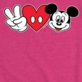 thumbnail image 3 of Mickey & Friends - Peace Love Mickey - Toddler And Youth Girls Short Sleeve Graphic T-Shirt, 3 of 5