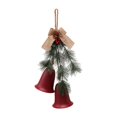 thumbnail image 2 of Adorno de campana navideña colgante, decoración rústica navideña, decoración navideña para fiestas, interiores, año Nuevo y ventanas. Campana roja, 2 of 8