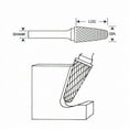 thumbnail image 2 of Manufacturer Varies Carbide Bur,Taper Radius,1/2,1/4 Shank 310-002516, 2 of 2