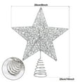 thumbnail image 7 of Gogcaro Glittering Silver LED Lights Five-Pointed Star 25cm×20cm Christmas Tree Topper - Perfect for Christmas Tree Decorations, 7 of 7