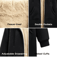 thumbnail image 3 of Inverlee Womens Sherpa Lined Hooded Coat Zip Up Long Jacket Winter Warm Outerwear Black (S-3XL), 3 of 8