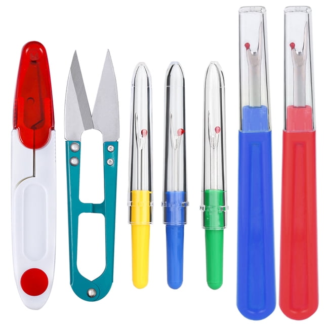 Ounissouiy Paquete de 7 puntadas de costura para manualidades, desgarrador de costura de punto de cruz DIY, hilo de tejer Manual, tijeras para Artesanía