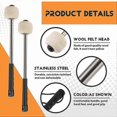 thumbnail image 4 of 12.5 inch bass drum mallets steel wool felt 2 pack, 4 of 4