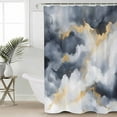 thumbnail image 2 of 60x72 Inch Shower Curtains for Bathroom Modern Marble Fabric Bath Curtain Decor Abstract Contemporary Ink Painted Aesthetics Waterproof Restroom Curtains Shower Set Accessories with 12 Hooks 60 Inch, 2 of 6
