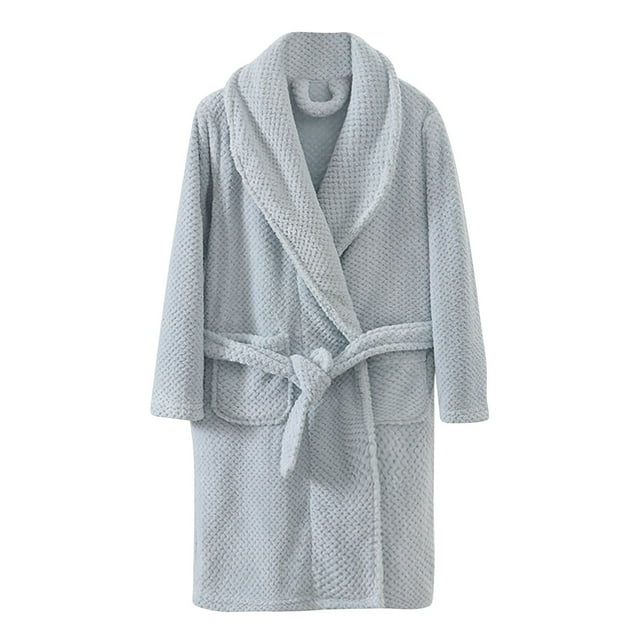 Girls Flannel Pajamas Bedclothes Thickened Extended Bathrobe Velvet