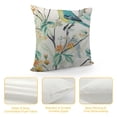 thumbnail image 4 of Nawypu  Throw Pillow Cover, Green Birds Floral Pattern Printed Country Home Decorate Throw Pillowcase,Cushion Cover for Bedroom Sofa Office with Gold Piped Trim, 4 of 5