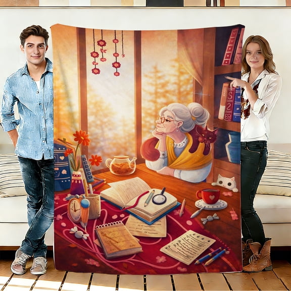 FLASHLUMI 30"×40" Soft Sherpa Blanket, Cozy Plush Warm Throw Blanket for Couch Bed Sofa Home Office Decor