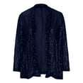 thumbnail image 4 of Brglopf Women's Sequins Blazer Long Sleeve Sparkle Open Front Jacket Shawl Collar Cardigan Casual Jacket, 4 of 6