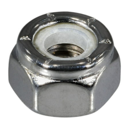 

#10-32 Chrome Plated Steel Fine Thread Nylon Insert Lock Nuts (10 pcs.)