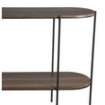 thumbnail image 3 of Privilege 2-Tier Black Metal Accent Console Table With Wood Tops 71399, 3 of 3